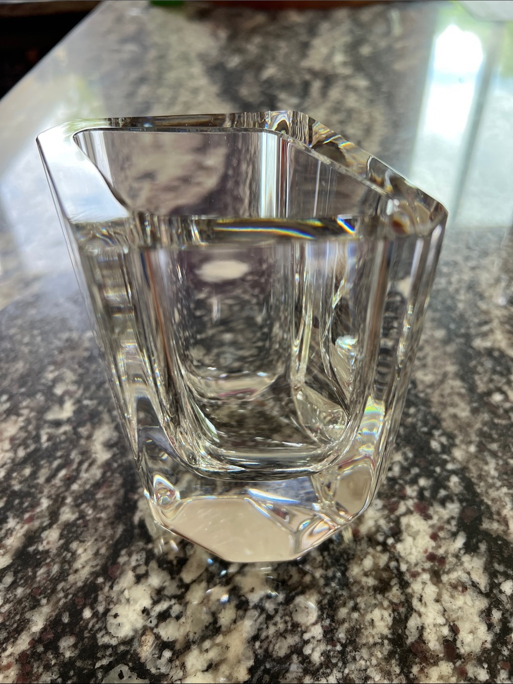 Vintage Kosta Boda Signed Thick Crystal Vase